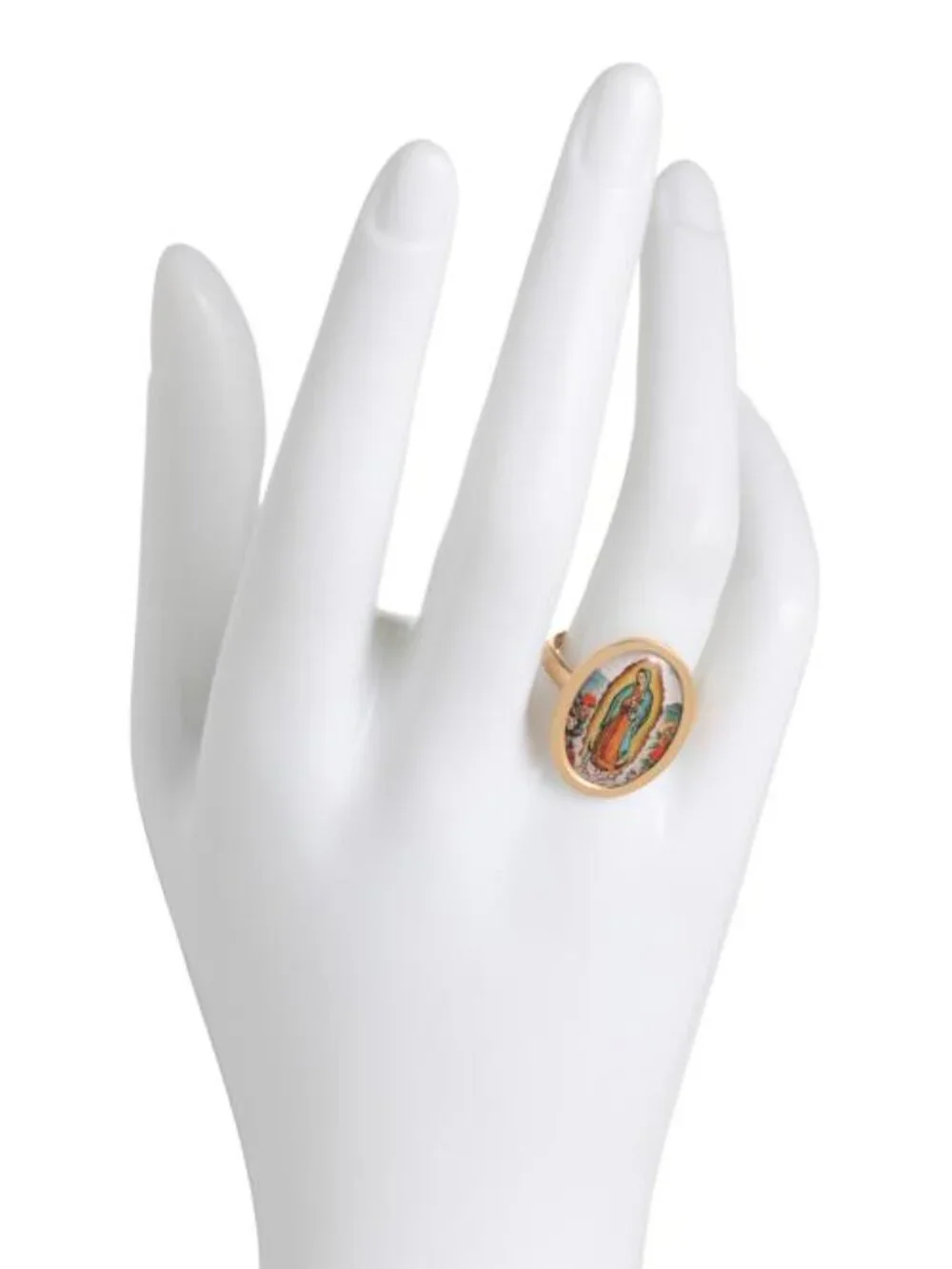 MIA FIORE Made In Italy 18kt Gold Plated Guadalupe Resin Ring